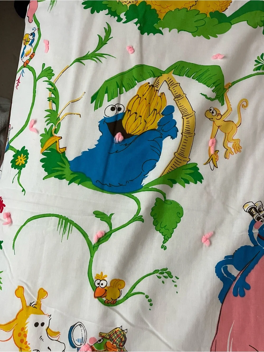 Handmade, Vintage, Sesame Street Safari Quilt